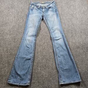 Big Star Sweet Jeans Women's 26x35 Blue Bootcut Ultra Low Rise Stretch